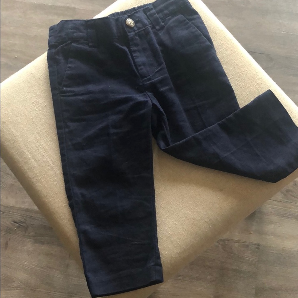 Navy Blue Gymboree Linen Pants - 12-18mo